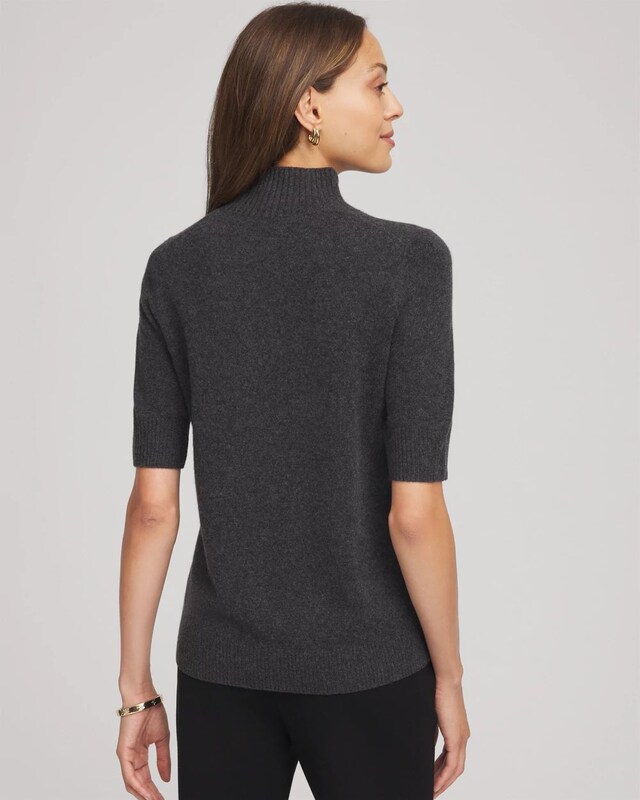 Cashmere Elbow-Sleeve Sweater - image 3